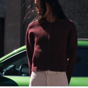 Zara Zip Up Sweater NWOT